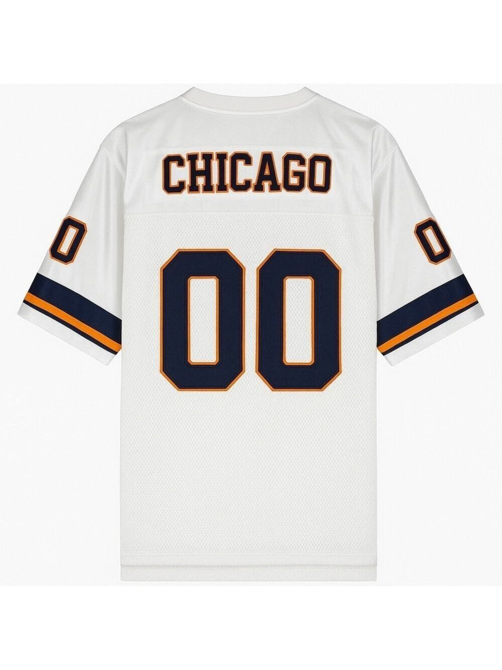 Renegade Chicago 00 Football Jersey White Navy Orange Men’s 2XL